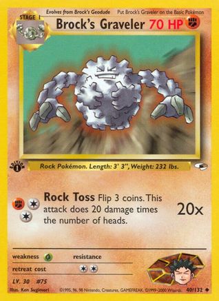 Brock's Graveler (40) [Gym Heroes] 1st Edition