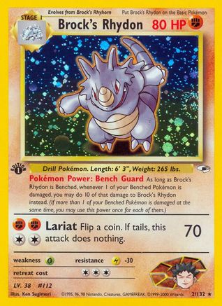 Brock's Rhydon (2) [Gym Heroes] Unlimited Holofoil