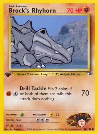 Brock's Rhyhorn (70) (70) [Gym Heroes] Unlimited
