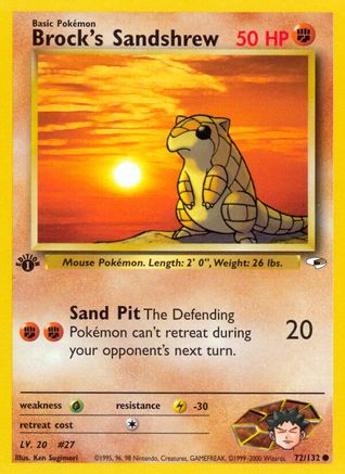 Brock's Sandshrew (72) (72) [Gym Heroes] Unlimited