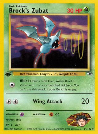Brock's Zubat (24) (24) [Gym Heroes] 1st Edition
