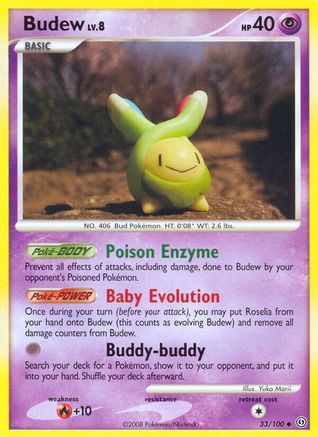 Budew (33) [Stormfront] Reverse Holofoil
