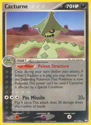 Cacturne (27) [Power Keepers] Reverse Holofoil