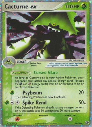 Cacturne ex (91) [Emerald] Holofoil