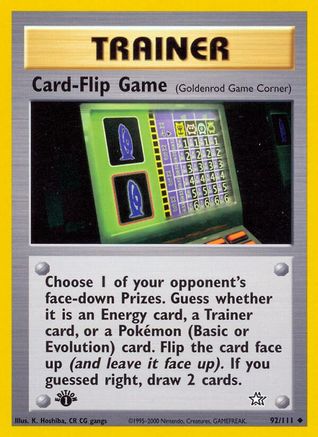 Card-Flip Game (Goldenrod Game Corner) (92) [Neo Genesis] 1st Edition