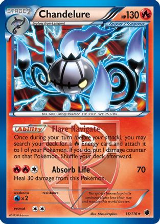 Chandelure (Team Plasma) (16) [Plasma Freeze] Holofoil