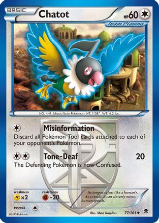 Chatot (Team Plasma) (77) [Plasma Blast] Reverse Holofoil