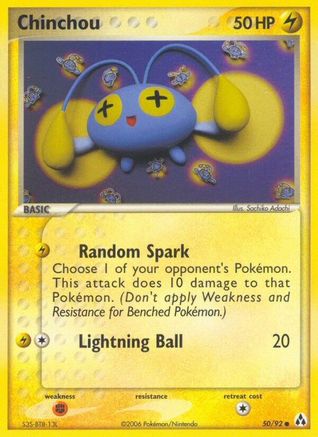 Chinchou (50) [Legend Maker] Reverse Holofoil