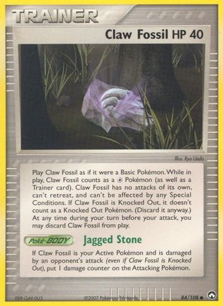 Claw Fossil (84) [Power Keepers] Reverse Holofoil