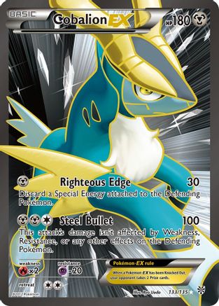 Cobalion EX (133 Full Art) (133) [Plasma Storm] Holofoil