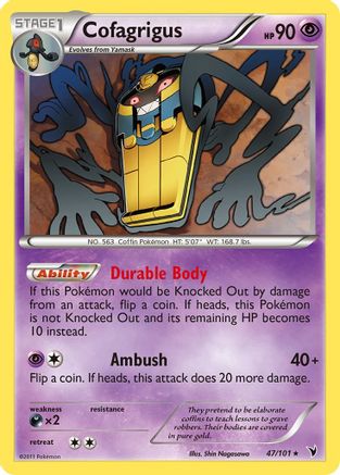Cofagrigus (47) (47) [Noble Victories] Reverse Holofoil