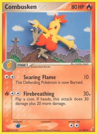 Combusken - 031/100 (31) [Crystal Guardians] Reverse Holofoil