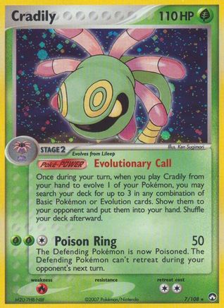 Cradily (7) [Power Keepers] Holofoil