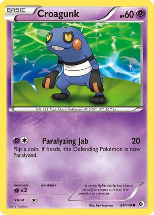 Croagunk (64) (64) [Boundaries Crossed] Reverse Holofoil
