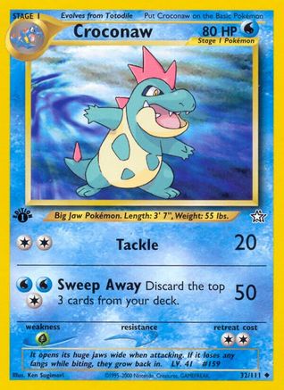Croconaw (32) (32) [Neo Genesis] 1st Edition