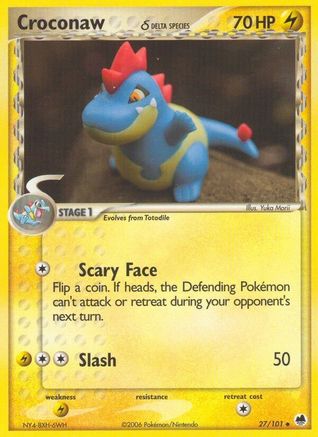 Croconaw (Delta Species) (27) [Dragon Frontiers] Reverse Holofoil