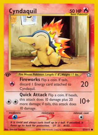 Cyndaquil (57) (57) [Neo Genesis] 1st Edition