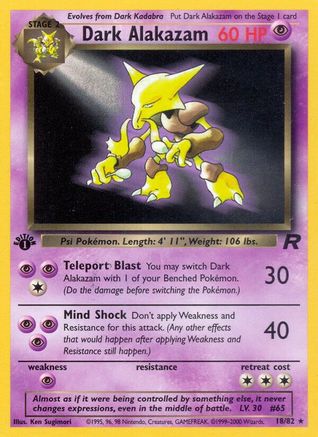 Dark Alakazam (18) (18) [Team Rocket] 1st Edition