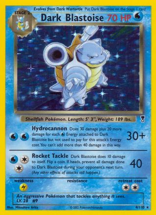 Dark Blastoise (4) [Legendary Collection] Holofoil