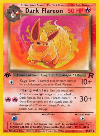 Dark Flareon (35) [Team Rocket] 1st Edition
