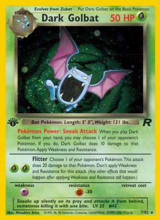 Dark Golbat (7) (7) [Team Rocket] Unlimited Holofoil