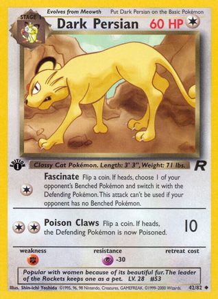 Dark Persian (42) [Team Rocket] 1st Edition