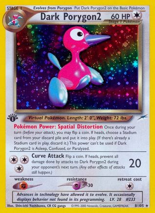 Dark Porygon2 (8) [Neo Destiny] 1st Edition Holofoil