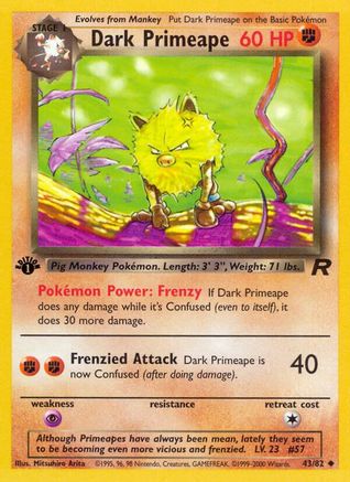 Dark Primeape (43) [Team Rocket] 1st Edition