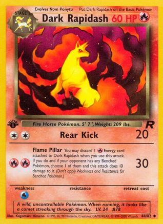 Dark Rapidash (44) [Team Rocket] 1st Edition