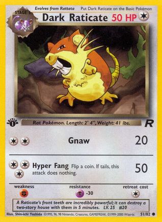 Dark Raticate (51) [Team Rocket] 1st Edition