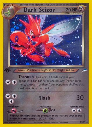 Dark Scizor (9) [Neo Destiny] 1st Edition Holofoil
