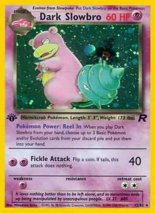 Dark Slowbro (12) (12) [Team Rocket] 1st Edition Holofoil