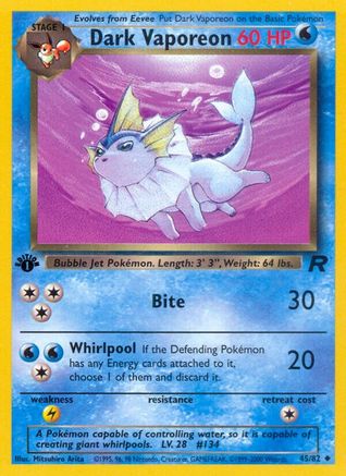 Dark Vaporeon (45) [Team Rocket] Unlimited