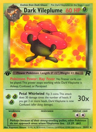 Dark Vileplume (30) (30) [Team Rocket] Unlimited