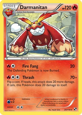 Darmanitan (25) [Black and White] Reverse Holofoil