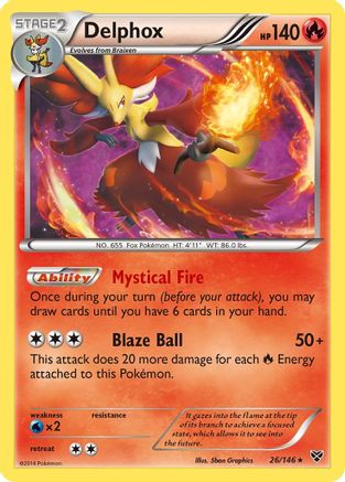 Delphox (26) [XY Base Set] Reverse Holofoil