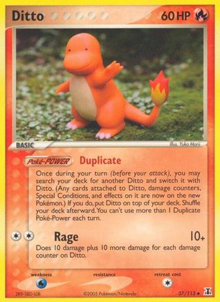 Ditto - 037/113 (Charmander) (37) [Delta Species] Reverse Holofoil