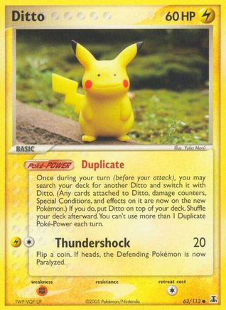 Ditto - 63/113 (Pikachu) (63) [Delta Species] Reverse Holofoil