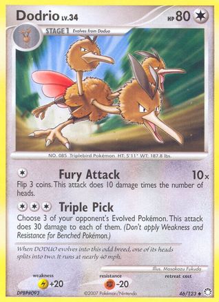 Dodrio (46) [Mysterious Treasures] Reverse Holofoil