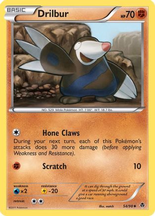 Drilbur (54) () [Emerging Powers] Reverse Holofoil