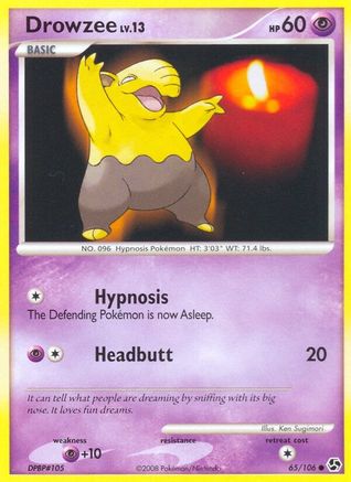 Drowzee (65) [Great Encounters] Reverse Holofoil