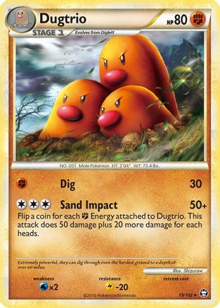 Dugtrio (19) [Triumphant] Reverse Holofoil