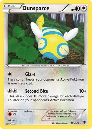 Dunsparce (101) [XY Base Set] Reverse Holofoil