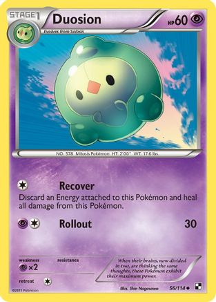 Duosion (56) [Black and White] Reverse Holofoil