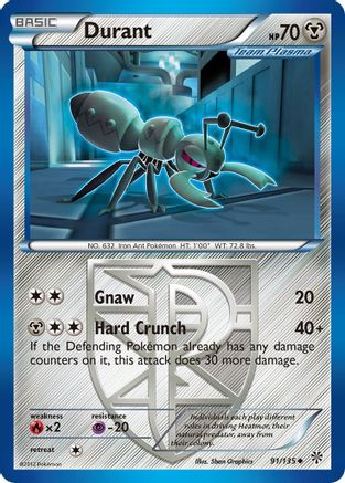 Durant (Team Plasma) (91) (91) [Plasma Storm] Reverse Holofoil