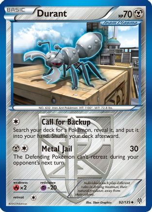 Durant (Team Plasma) (92) (92) [Plasma Storm] Reverse Holofoil
