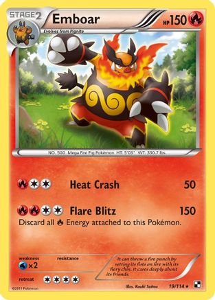 Emboar (19) (19) [Black and White] Holofoil