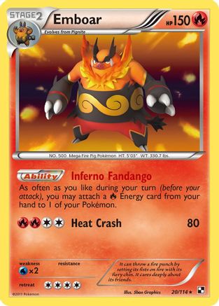 Emboar (20) (20) [Black and White] Holofoil