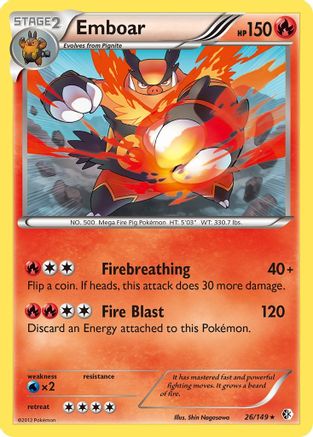 Emboar (26) [Boundaries Crossed] Holofoil