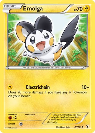 Emolga (37) [Noble Victories] Reverse Holofoil